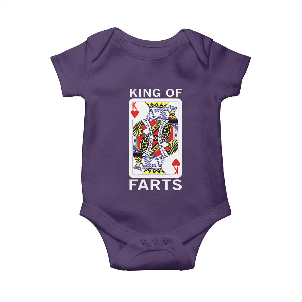 King of Farts Baby Onesie Funny Joke Inappropriate Fart Prank Gift TS10 Purple Print Your Wear
