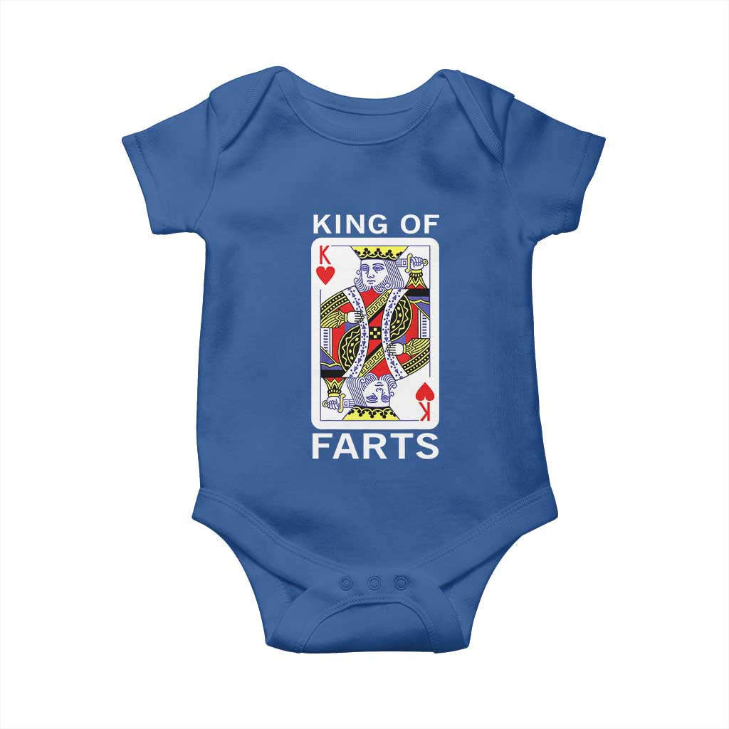 King of Farts Baby Onesie Funny Joke Inappropriate Fart Prank Gift TS10 Royal Blue Print Your Wear