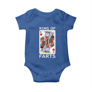 King of Farts Baby Onesie Funny Joke Inappropriate Fart Prank Gift TS10 Royal Blue Print Your Wear