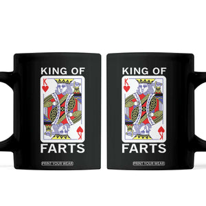King of Farts Coffee Mug Funny Joke Inappropriate Fart Prank Gift TS10 Black Print Your Wear