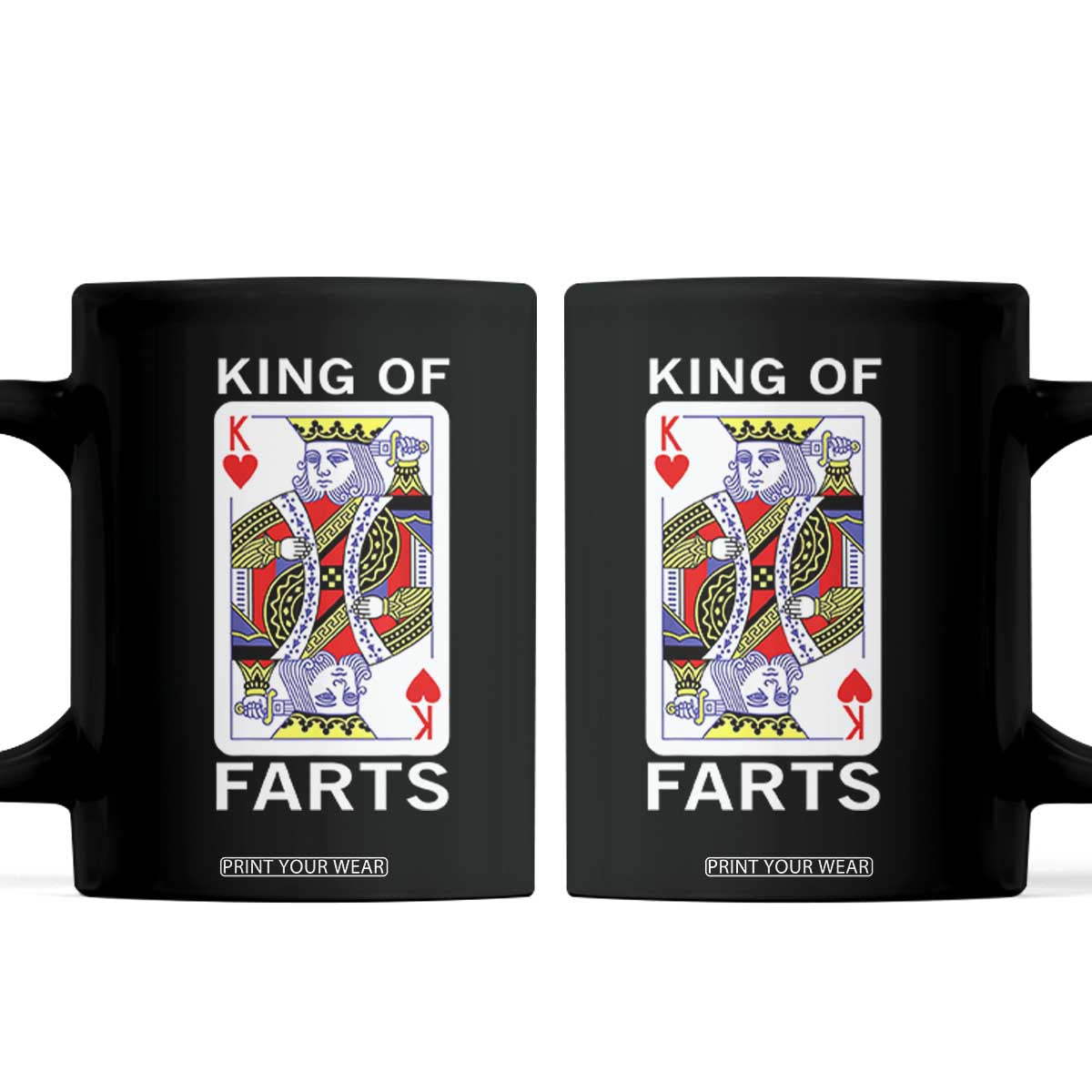 King of Farts Coffee Mug Funny Joke Inappropriate Fart Prank Gift TS10 Black Print Your Wear