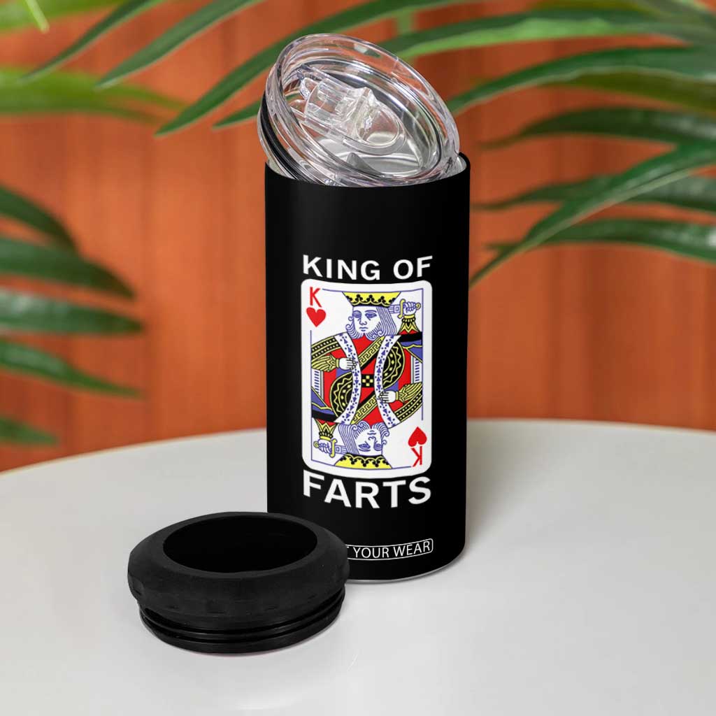 King of Farts 4 in 1 Can Cooler Tumbler Funny Joke Inappropriate Fart Prank Gift TS10 Print Your Wear