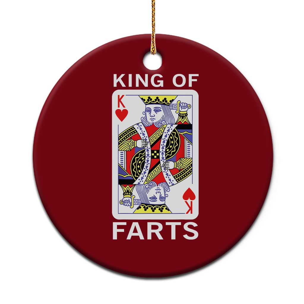 King of Farts Ceramic Ornament Funny Joke Inappropriate Fart Prank Gift TS10 1pc Red Print Your Wear