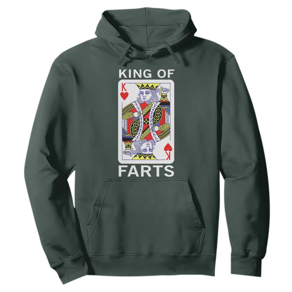 King of Farts Hoodie Funny Joke Inappropriate Fart Prank Gift TS10 Dark Forest Green Print Your Wear