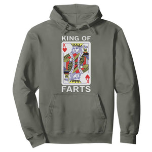 King of Farts Hoodie Funny Joke Inappropriate Fart Prank Gift TS10 Military Green Print Your Wear