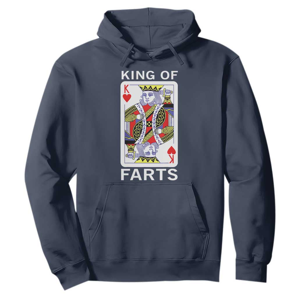 King of Farts Hoodie Funny Joke Inappropriate Fart Prank Gift TS10 Navy Print Your Wear