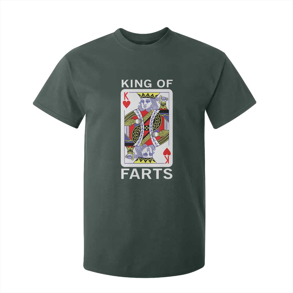 King of Farts T Shirt For Kid Funny Joke Inappropriate Fart Prank Gift TS10 Dark Forest Green Print Your Wear
