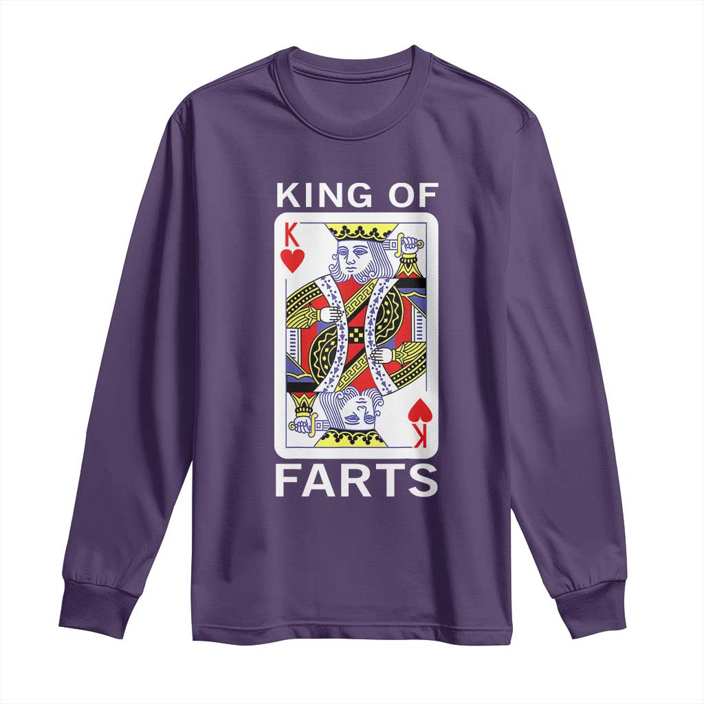 King of Farts Long Sleeve Shirt Funny Joke Inappropriate Fart Prank Gift TS10 Purple Print Your Wear