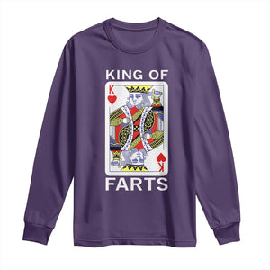 King of Farts Long Sleeve Shirt Funny Joke Inappropriate Fart Prank Gift TS10 Purple Print Your Wear