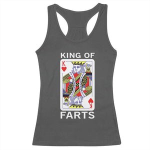 King of Farts Racerback Tank Top Funny Joke Inappropriate Fart Prank Gift TS10 Dark Heather Print Your Wear