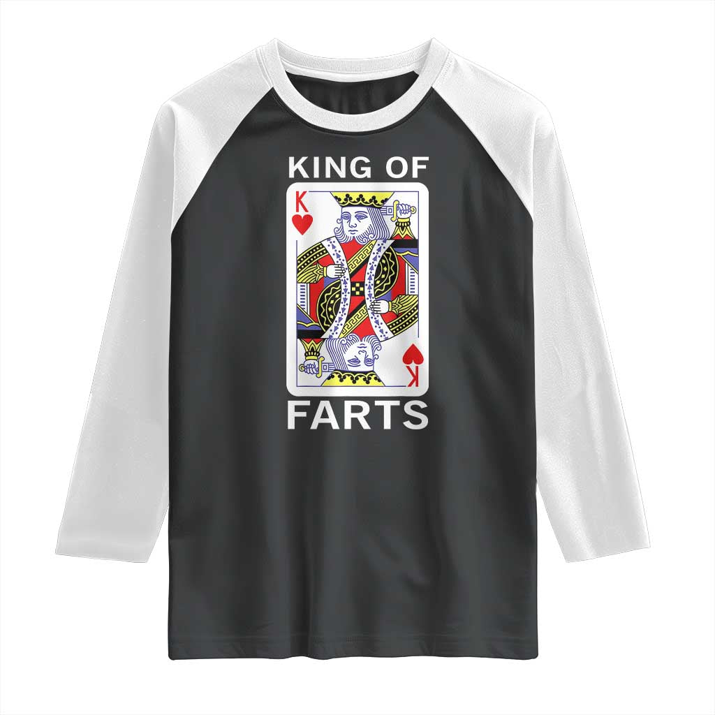 King of Farts Raglan Shirt Funny Joke Inappropriate Fart Prank Gift TS10 Black White Print Your Wear