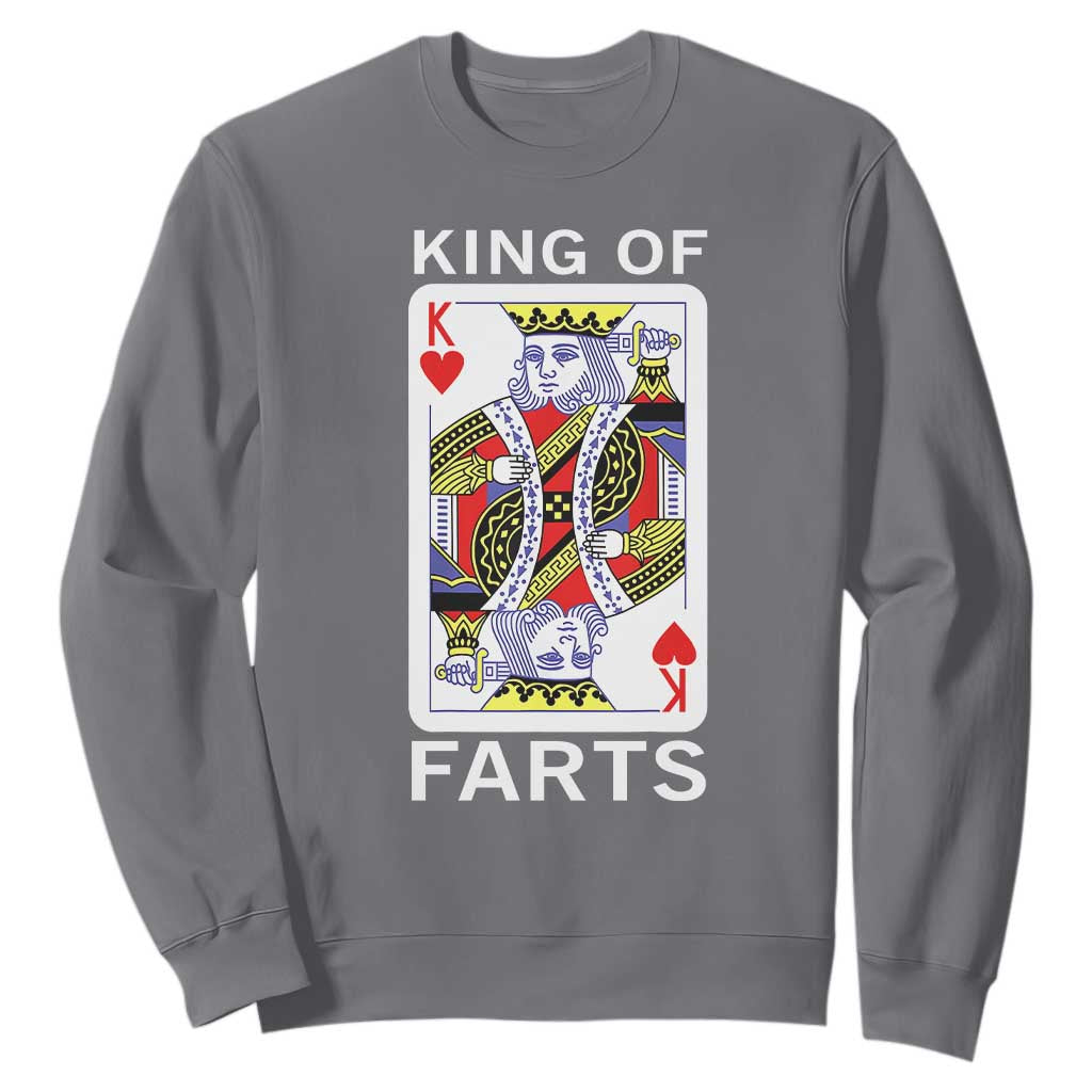 King of Farts Sweatshirt Funny Joke Inappropriate Fart Prank Gift TS10 Charcoal Print Your Wear
