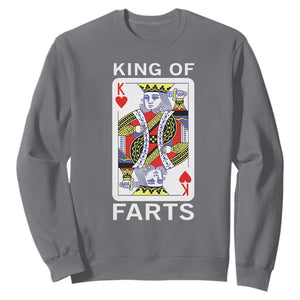 King of Farts Sweatshirt Funny Joke Inappropriate Fart Prank Gift TS10 Charcoal Print Your Wear