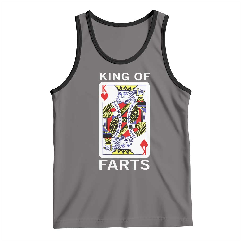 King of Farts Tank Top Funny Joke Inappropriate Fart Prank Gift TS10 Deep Heather Black Print Your Wear