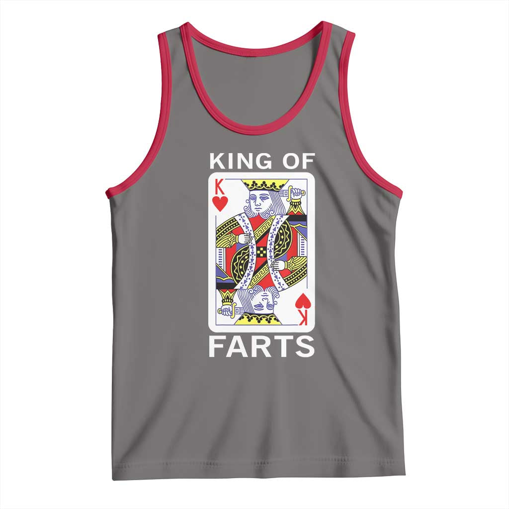 King of Farts Tank Top Funny Joke Inappropriate Fart Prank Gift TS10 Deep Heather Red Print Your Wear