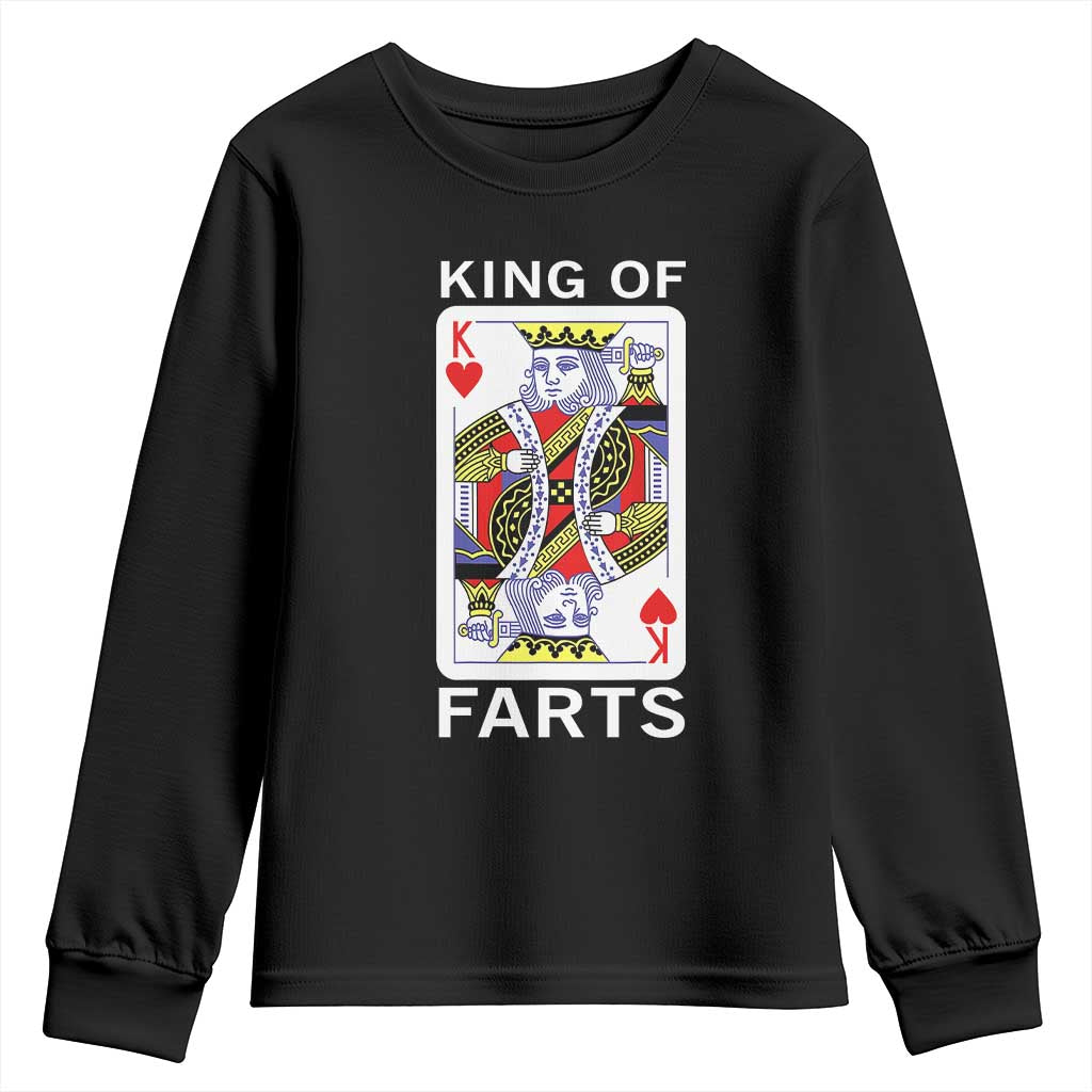 King of Farts Youth Sweatshirt Funny Joke Inappropriate Fart Prank Gift TS10 Black Print Your Wear