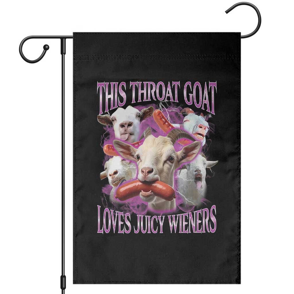 Funny Throat Goat Garden Flag Swallows Juicy Wieners Inappropriate Adult TS10 Black Print Your Wear