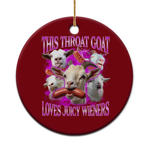 Funny Throat Goat Ceramic Ornament Swallows Juicy Wieners Inappropriate Adult TS10 1pc Red Print Your Wear