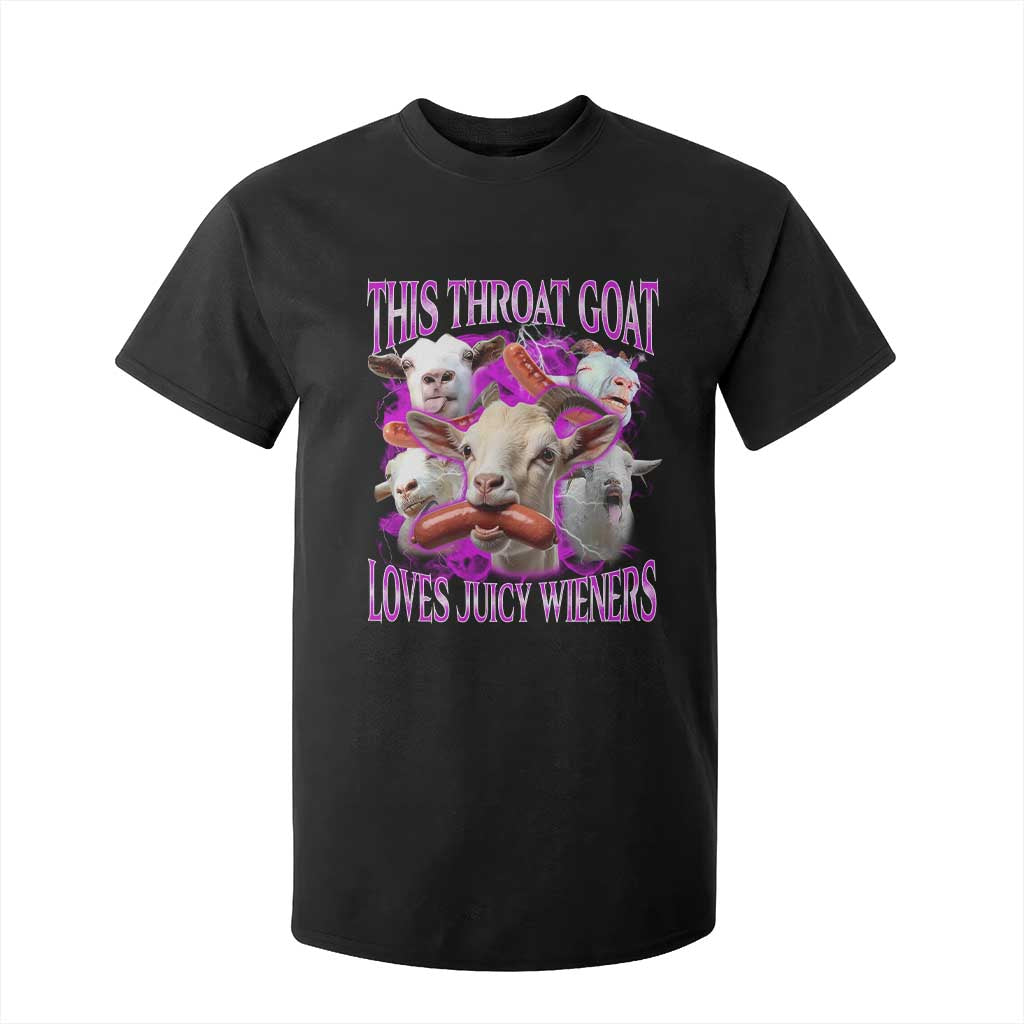 Funny Throat Goat T Shirt For Kid Swallows Juicy Wieners Inappropriate Adult TS10 Black Print Your Wear
