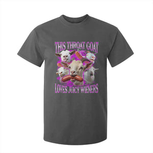 Funny Throat Goat T Shirt For Kid Swallows Juicy Wieners Inappropriate Adult TS10 Dark Heather Print Your Wear