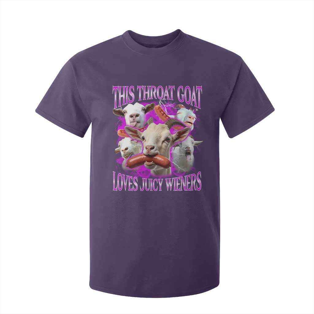 Funny Throat Goat T Shirt For Kid Swallows Juicy Wieners Inappropriate Adult TS10 Purple Print Your Wear