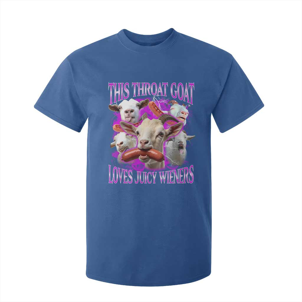 Funny Throat Goat T Shirt For Kid Swallows Juicy Wieners Inappropriate Adult TS10 Royal Blue Print Your Wear