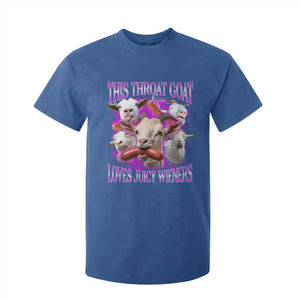Funny Throat Goat T Shirt For Kid Swallows Juicy Wieners Inappropriate Adult TS10 Royal Blue Print Your Wear