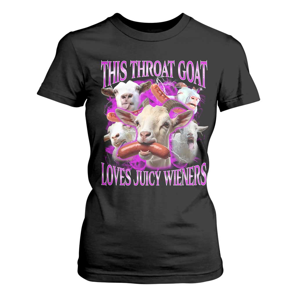 Funny Throat Goat T Shirt For Women Swallows Juicy Wieners Inappropriate Adult TS10 Black Print Your Wear