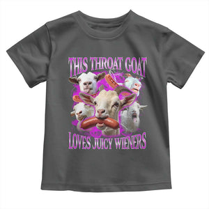 Funny Throat Goat Toddler T Shirt Swallows Juicy Wieners Inappropriate Adult TS10 Dark Heather Print Your Wear