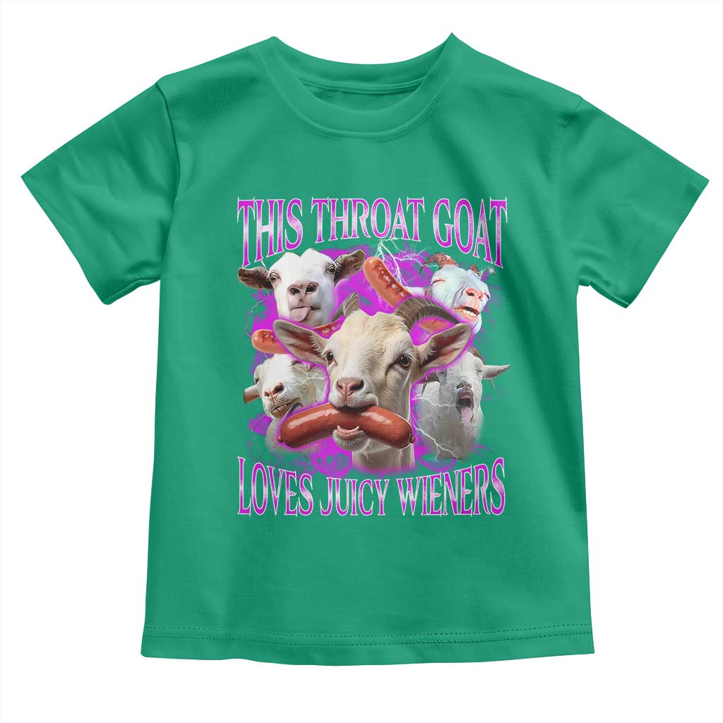 Funny Throat Goat Toddler T Shirt Swallows Juicy Wieners Inappropriate Adult TS10 Irish Green Print Your Wear