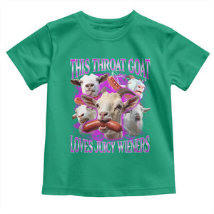 Funny Throat Goat Toddler T Shirt Swallows Juicy Wieners Inappropriate Adult TS10 Irish Green Print Your Wear