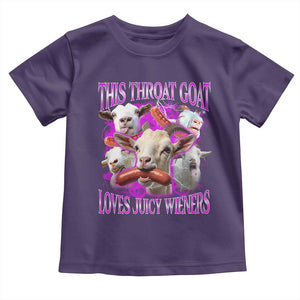 Funny Throat Goat Toddler T Shirt Swallows Juicy Wieners Inappropriate Adult TS10 Purple Print Your Wear