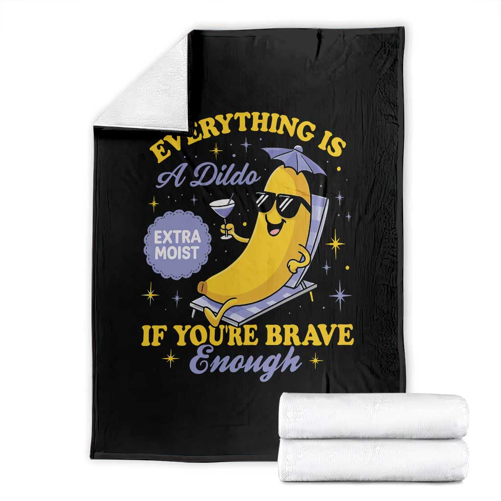 Funny Embarrassing Saying Throw Blanket Sarcastic Inappropriate Raunchy Banana TS10 Black Print Your Wear
