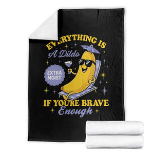 Funny Embarrassing Saying Throw Blanket Sarcastic Inappropriate Raunchy Banana TS10 Black Print Your Wear