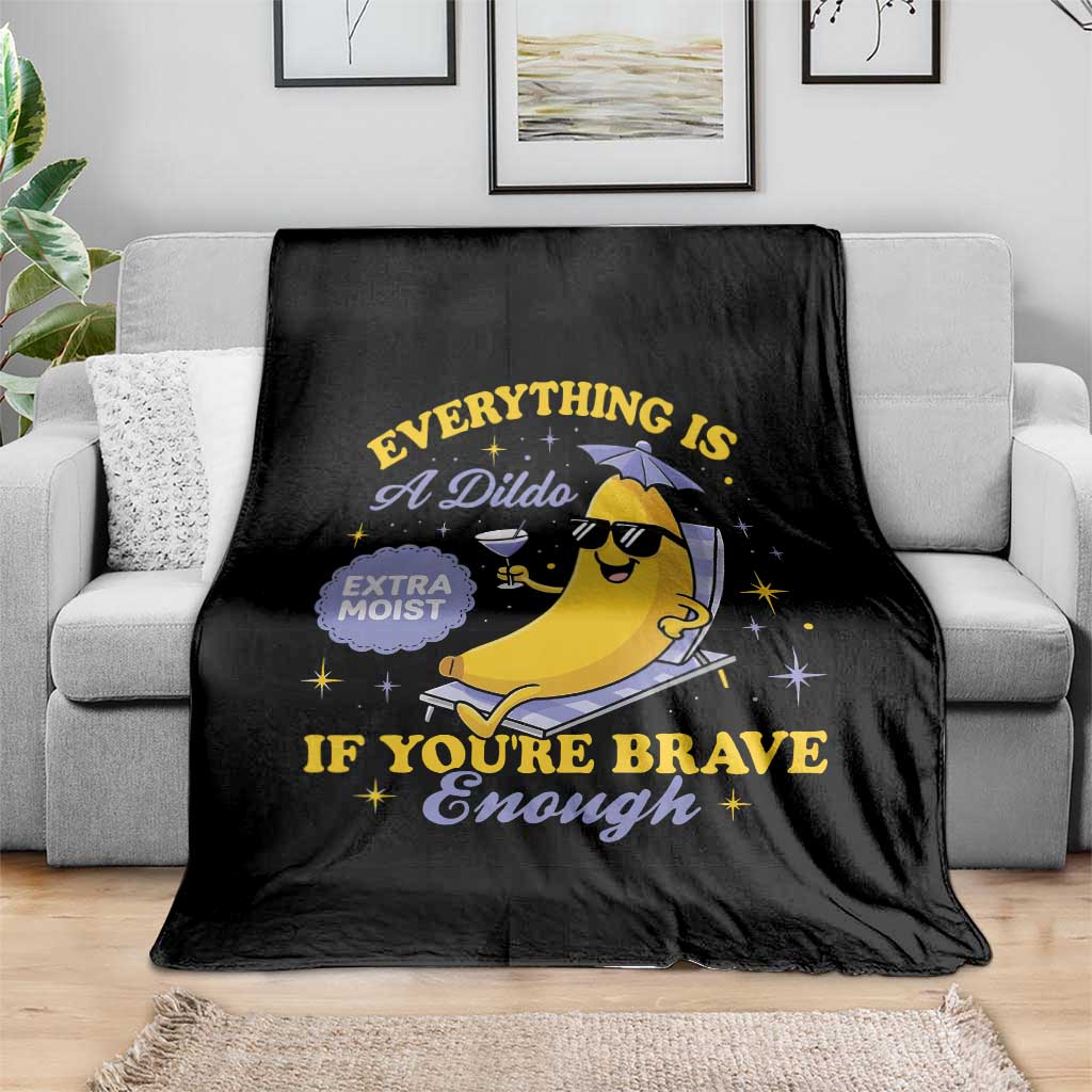 Funny Embarrassing Saying Throw Blanket Sarcastic Inappropriate Raunchy Banana TS10 Print Your Wear