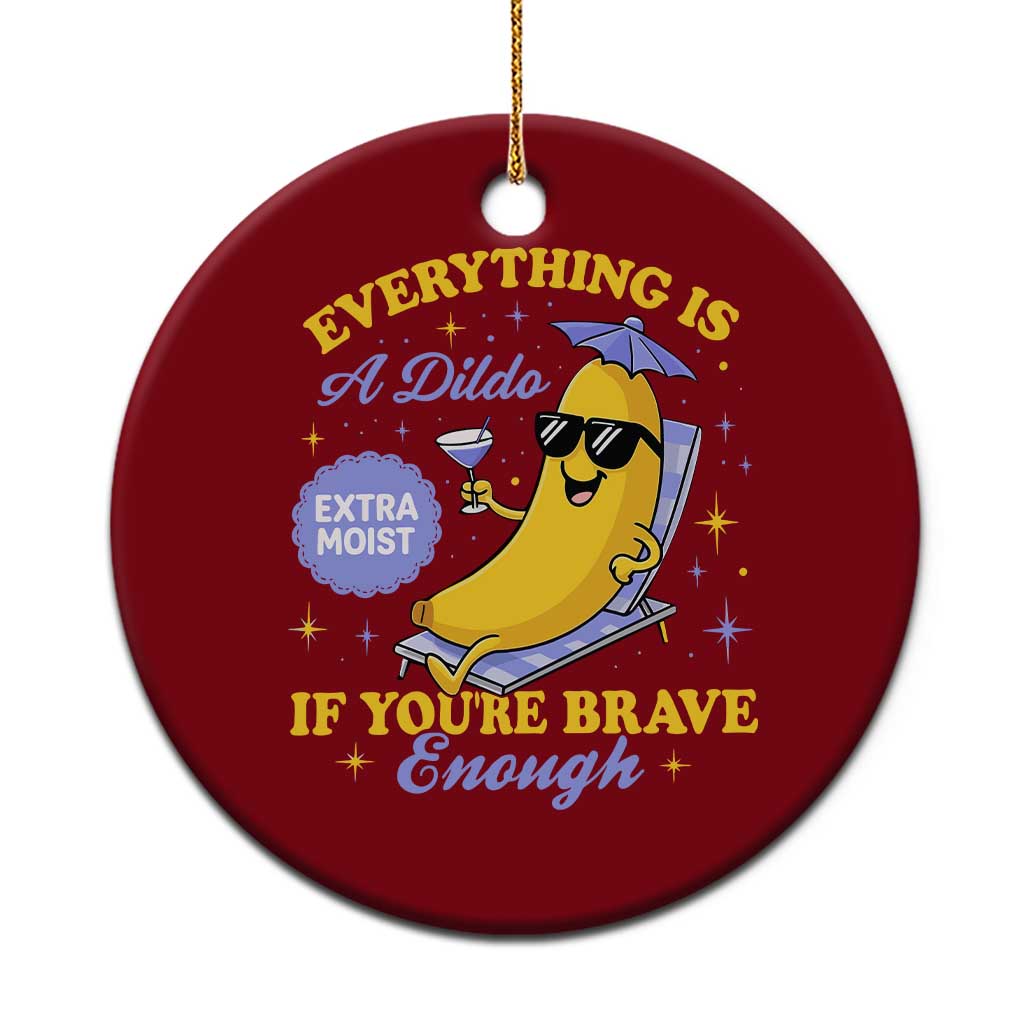 Funny Embarrassing Saying Ceramic Ornament Sarcastic Inappropriate Raunchy Banana TS10 1pc Red Print Your Wear