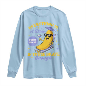 Funny Embarrassing Saying Long Sleeve Shirt Sarcastic Inappropriate Raunchy Banana TS10 Light Blue Print Your Wear