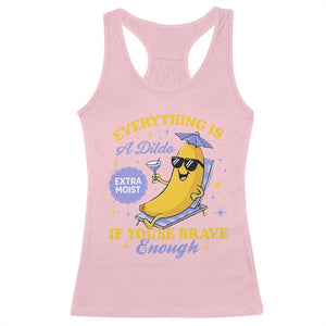Funny Embarrassing Saying Racerback Tank Top Sarcastic Inappropriate Raunchy Banana TS10 Light Pink Print Your Wear