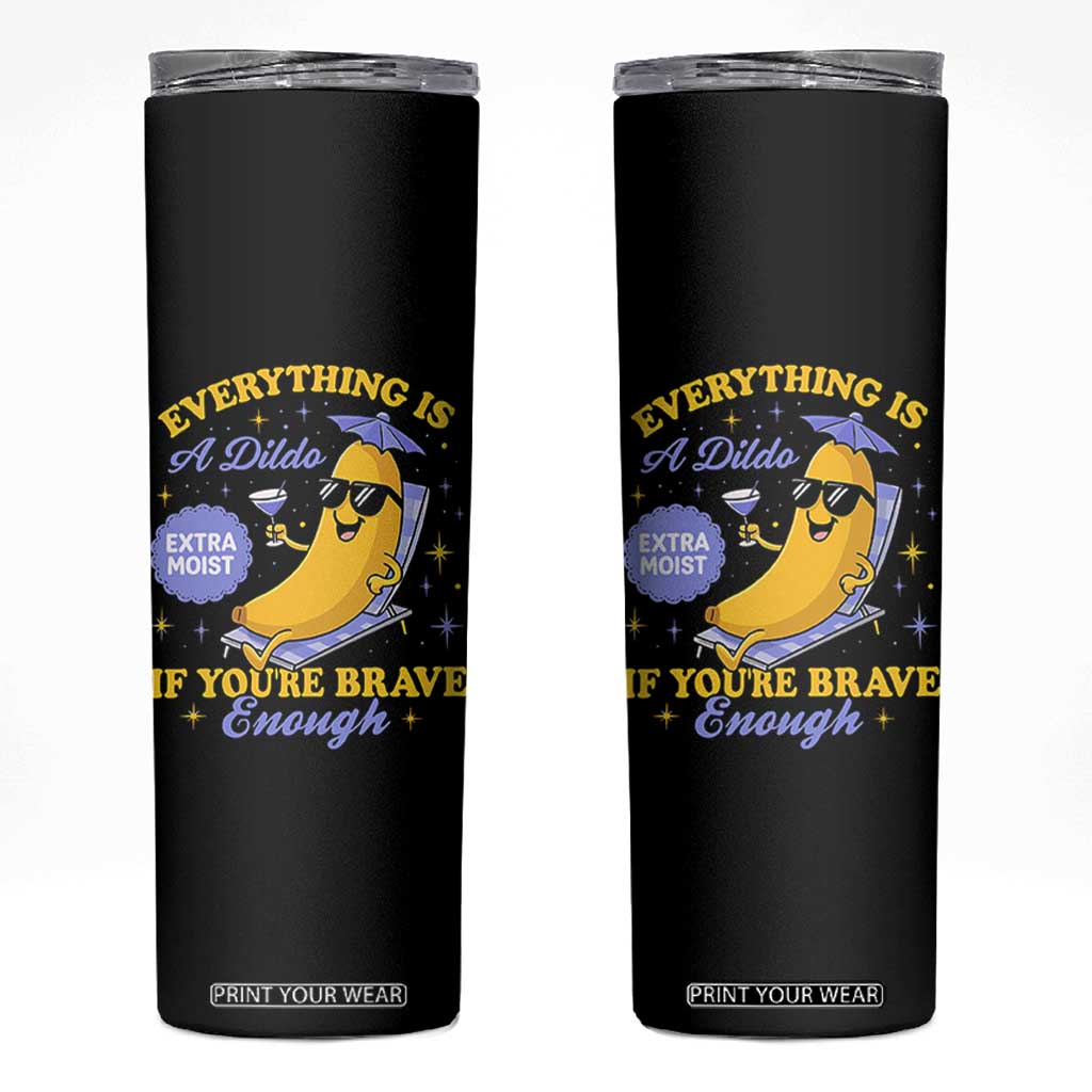 Funny Embarrassing Saying Skinny Tumbler Sarcastic Inappropriate Raunchy Banana TS10 Black Print Your Wear