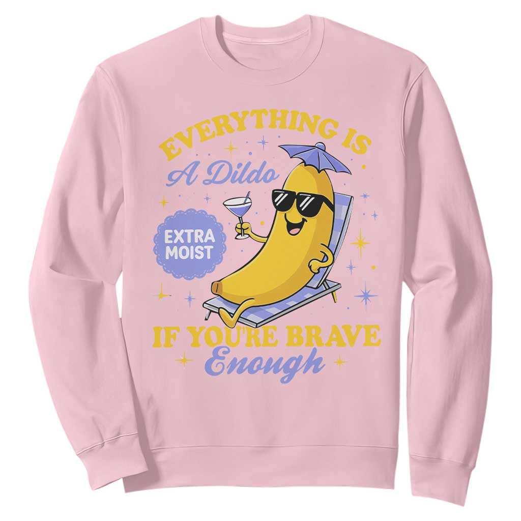 Funny Embarrassing Saying Sweatshirt Sarcastic Inappropriate Raunchy Banana TS10 Light Pink Print Your Wear