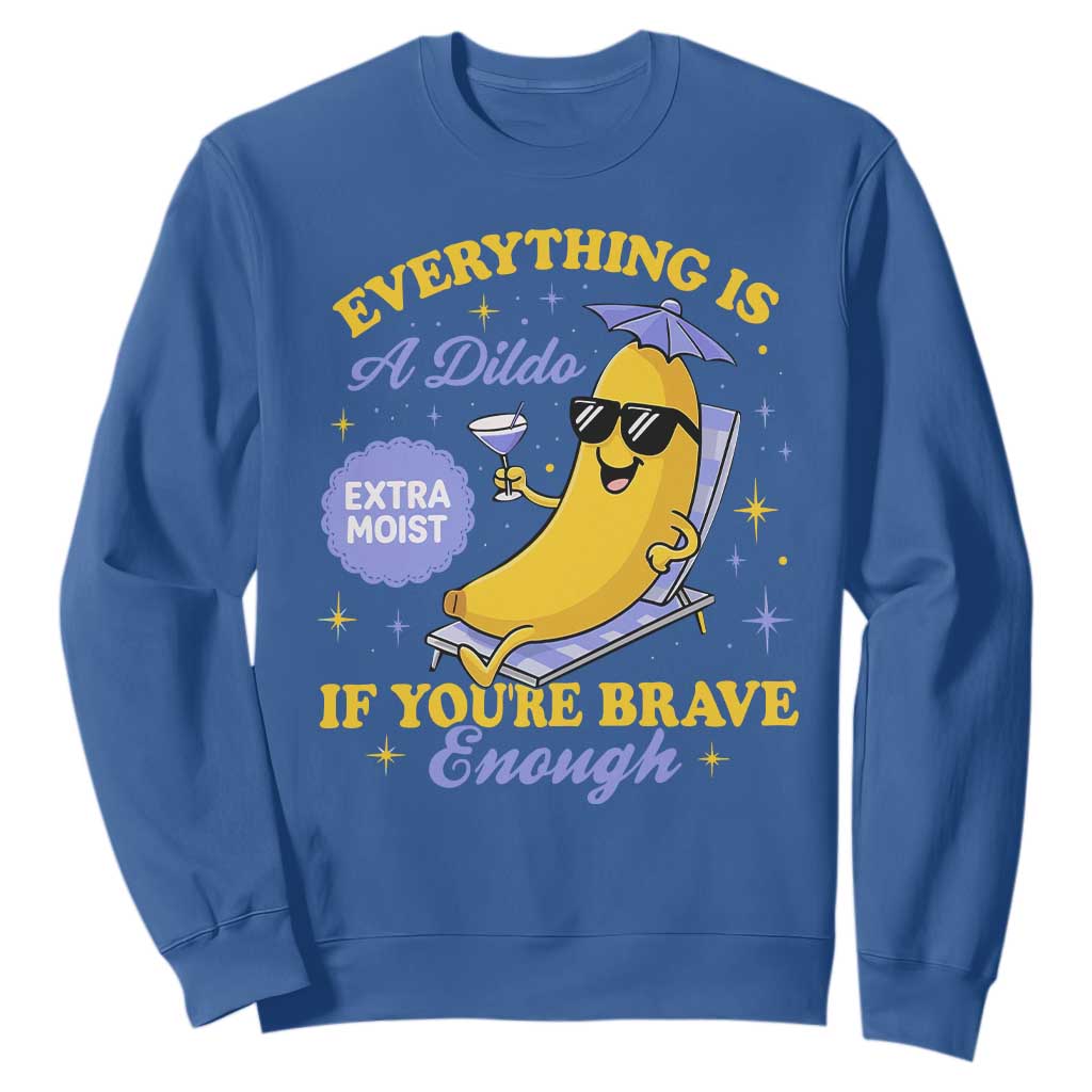 Funny Embarrassing Saying Sweatshirt Sarcastic Inappropriate Raunchy Banana TS10 Royal Blue Print Your Wear