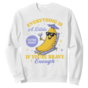 Funny Embarrassing Saying Sweatshirt Sarcastic Inappropriate Raunchy Banana TS10 White Print Your Wear