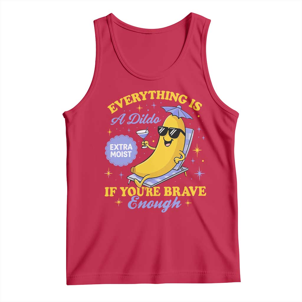 Funny Embarrassing Saying Tank Top Sarcastic Inappropriate Raunchy Banana TS10 Red Print Your Wear