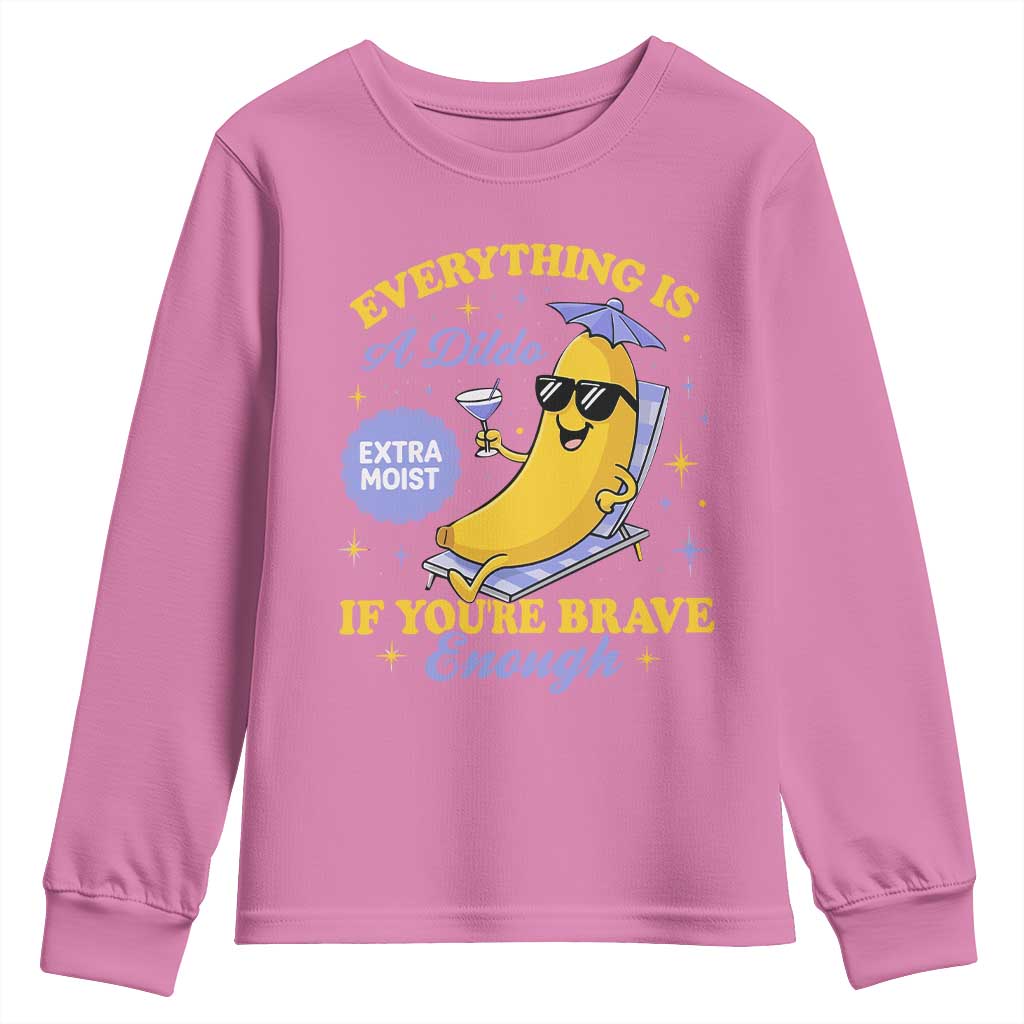 Funny Embarrassing Saying Youth Sweatshirt Sarcastic Inappropriate Raunchy Banana TS10 Azalea Print Your Wear