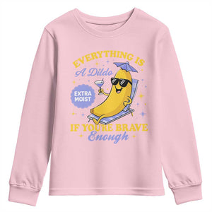 Funny Embarrassing Saying Youth Sweatshirt Sarcastic Inappropriate Raunchy Banana TS10 Light Pink Print Your Wear