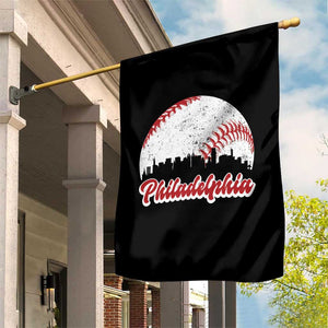 Philadelphia Baseball Garden Flag Vintage Skyline City TS10 Print Your Wear