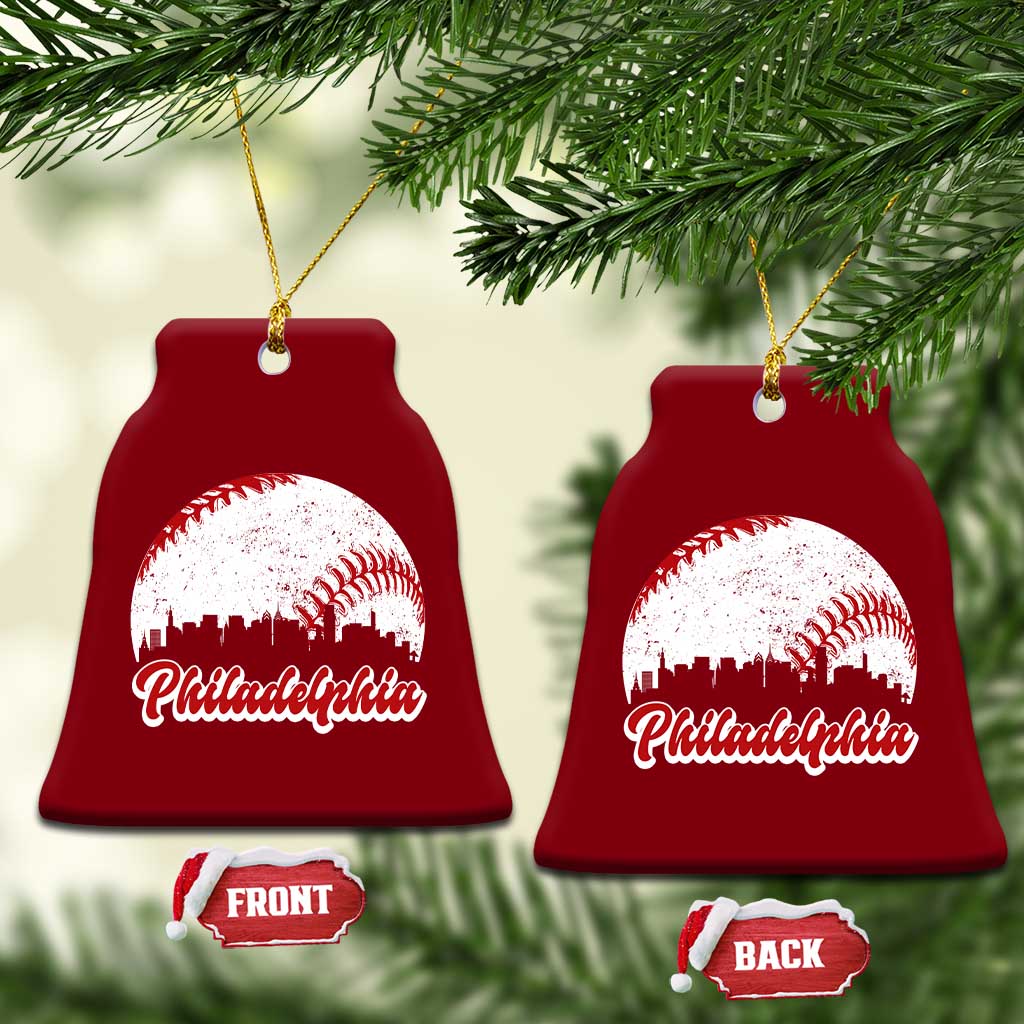 Philadelphia Baseball Ceramic Ornament Vintage Skyline City TS10 Print Your Wear