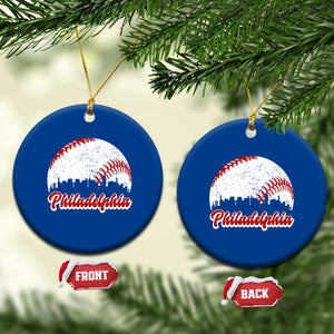 Philadelphia Baseball Ceramic Ornament Vintage Skyline City TS10 1pc Blue Print Your Wear