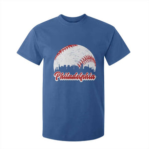 Philadelphia Baseball T Shirt For Kid Vintage Skyline City TS10 Royal Blue Print Your Wear