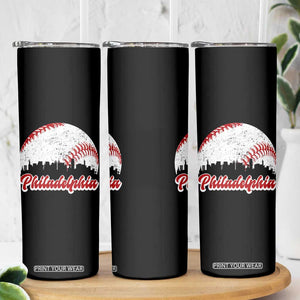 Philadelphia Baseball Skinny Tumbler Vintage Skyline City TS10 Print Your Wear